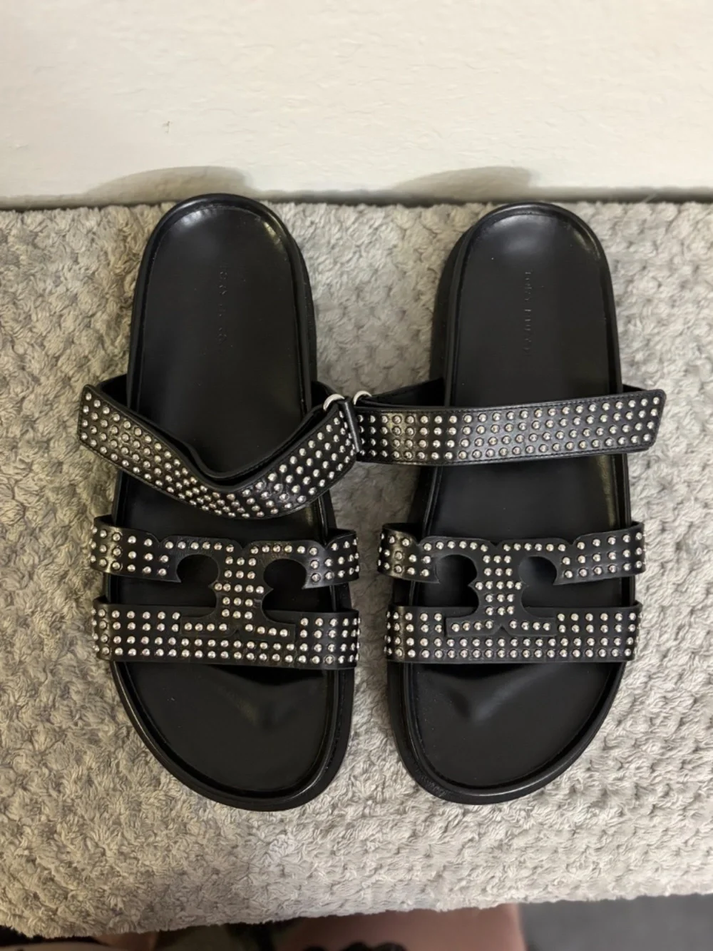 Tory Burch Black Studded Sandals